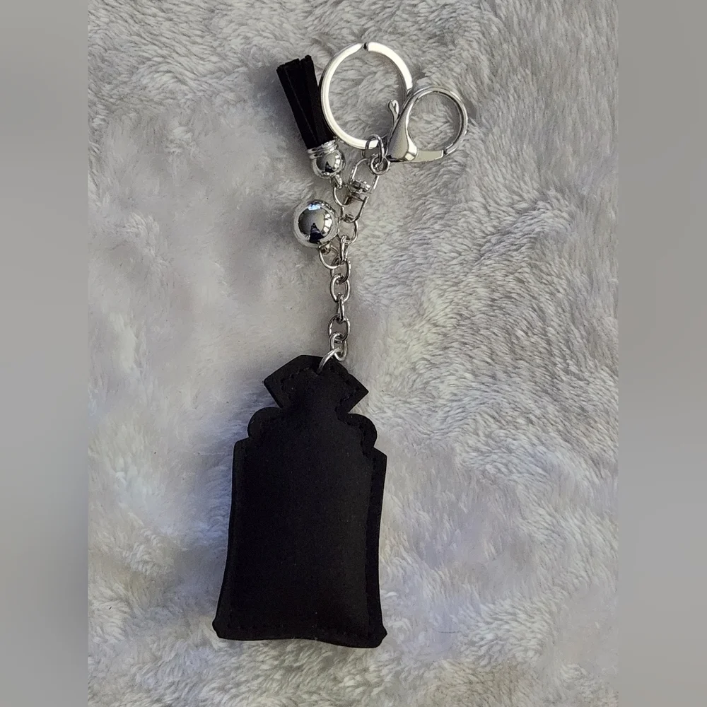 Rhinestone Perfume Bottle Keychain Bag Charm